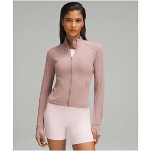 Lululemon Cropped Define Jacket Nulu Twilight Rose Zip Yoga Workout Gym Size 4
